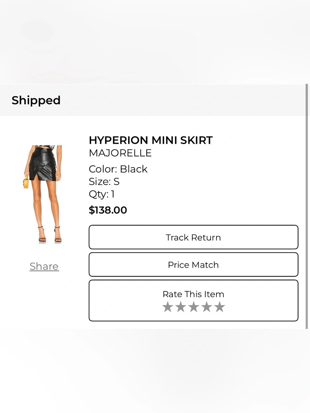 Revolve MAJORELLE HYPERION MINI SKIRT in Size S